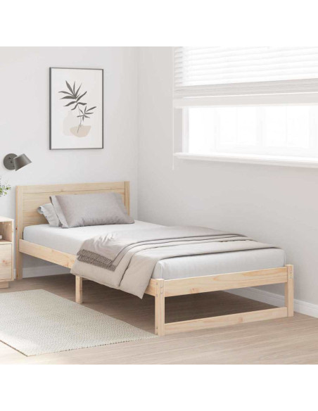 Struttura Letto Naturale Legno massello di pino 90 x 200 cm