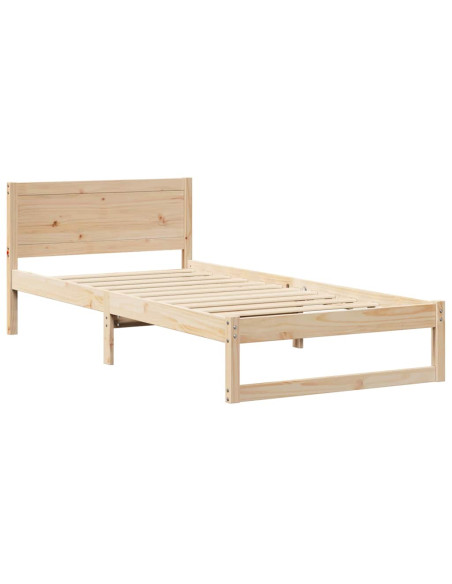 Struttura Letto Naturale Legno massello di pino 90 x 200 cm