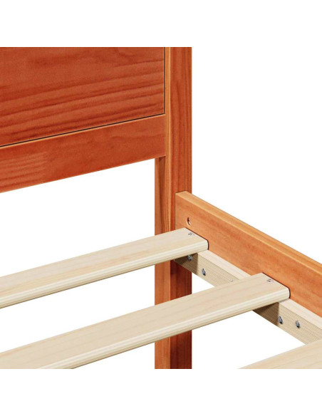 Rete Letto Marrone cerato Legno massello Singolo Durevole