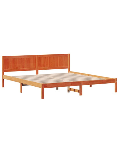 Struttura del letto Marrone 200 x 200 cm Legno massello di pino