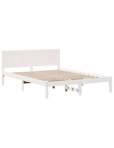 Struttura del letto Bianco 160 x 200 cm Legno massello di pino