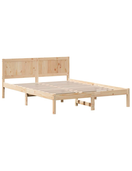 Letto Singolo in Pino Massello Naturale Legno Massello di Pino