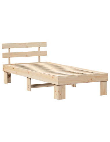Struttura del letto Naturale 75 x 190 cm Pino massello