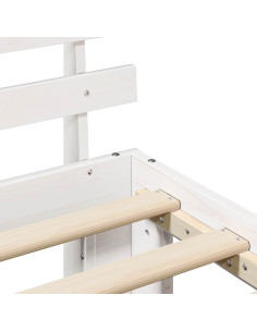 Struttura del letto Bianco 180 x 200 cm Pino massello 2