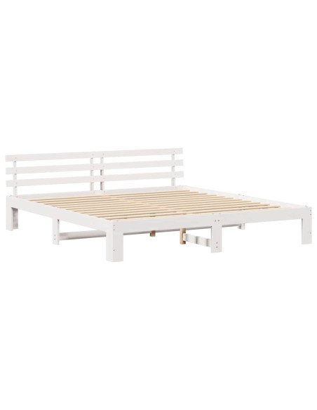 Struttura del letto Bianco 180 x 200 cm Pino massello