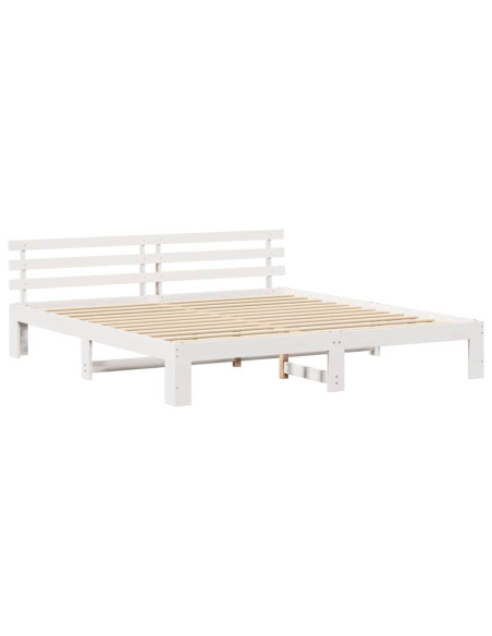 Struttura del letto Bianco 180 x 200 cm Pino massello