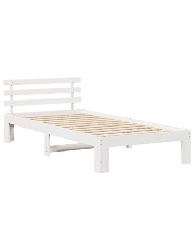 Struttura del letto Bianco 75 x 190 cm Pino massello