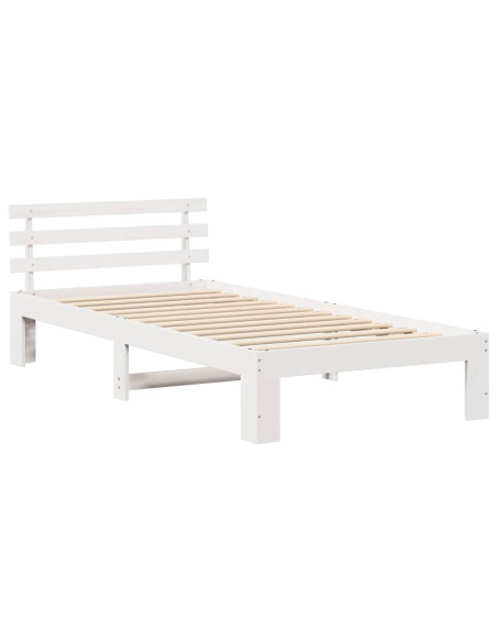 Struttura del letto Bianco 75 x 190 cm Pino massello