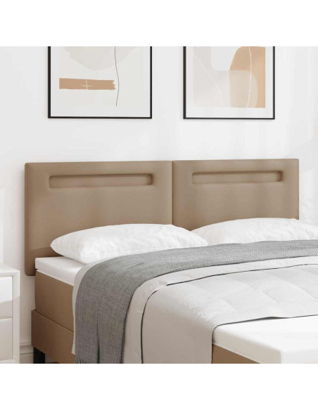 Testiera  Design Semplice Cappuccino 160 cm In Eco Pelle