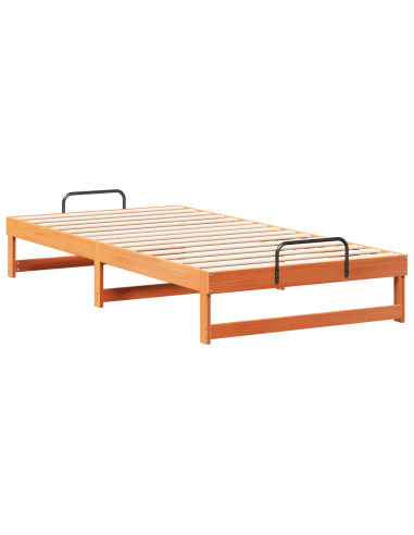 Struttura del letto Marrone 100 x 210 cm Pino massello