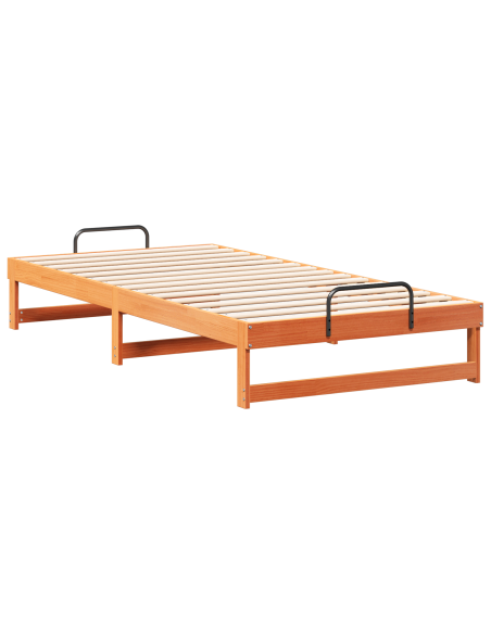 Struttura del letto Marrone 100 x 210 cm Pino massello