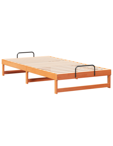 Struttura del letto Marrone 100 x 210 cm Pino massello