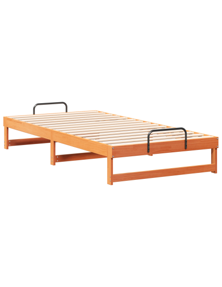 Struttura Letto con Manici Marrone 100 x 210 cm