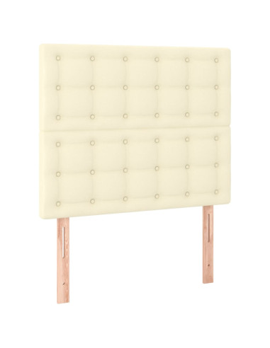 Giroletto con Testiera Crema 120x200 cm in Similpelle