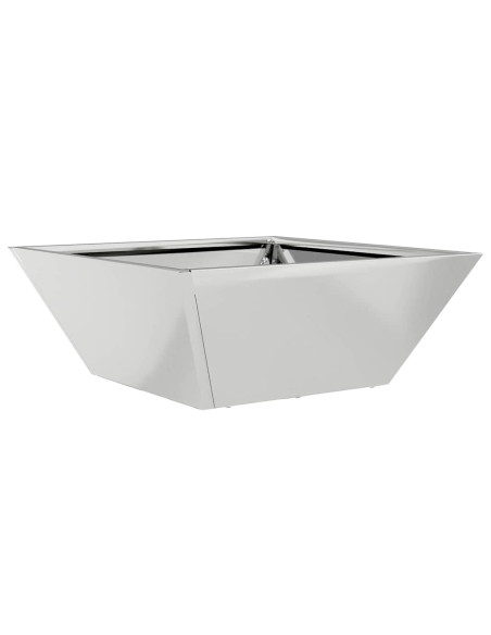 Vaso da giardino 5 pcs Argento 40 x 40 x 15 cm Acciaio zincato