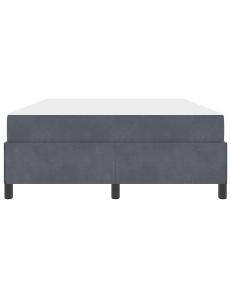 Struttura del letto Bianco e Grigio chiaro 140 x 190 cm Velluto
