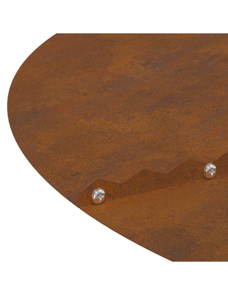 Fioriera in Acciaio Corten Acciaio Corten Grande Intarsi Decorativi