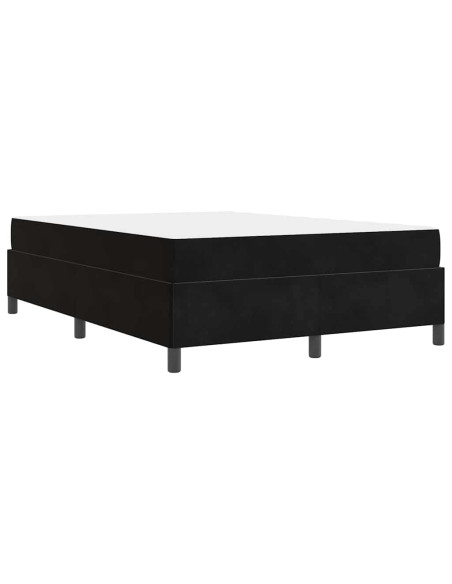 Struttura del letto Nero e Bianco e Nero 140 x 190 cm Velluto