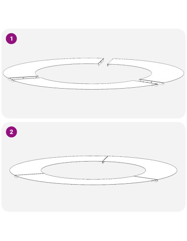 adatto per Anello d'Albero Piatto Marrone Ø50 / 80 cm