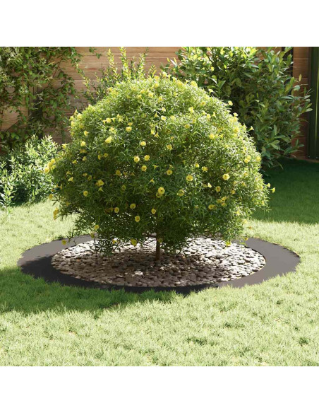 adatto per Anelli d'Albero Piatto 5 pcs Nero Ø90 / 120 cm Acciaio