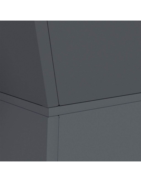 Vaso a Pilastro 2 pcs Antracite 35 x 35 x 73 cm