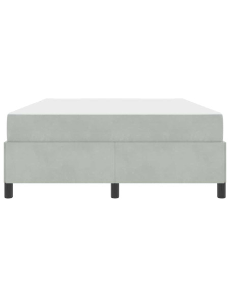 Struttura del letto Bianco e Grigio chiaro 140 x 200 cm Velluto