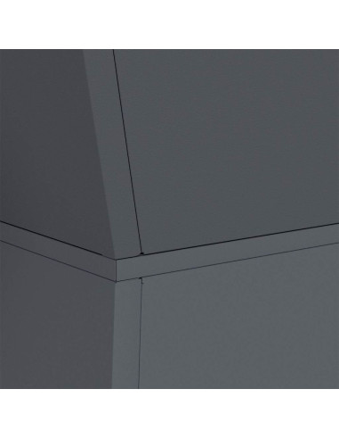 Vaso a Pilastro 2 pcs Antracite 40 x 40 x 100 cm