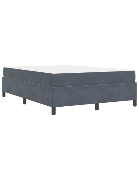 Struttura del letto Bianco e Grigio chiaro 140 x 200 cm Velluto