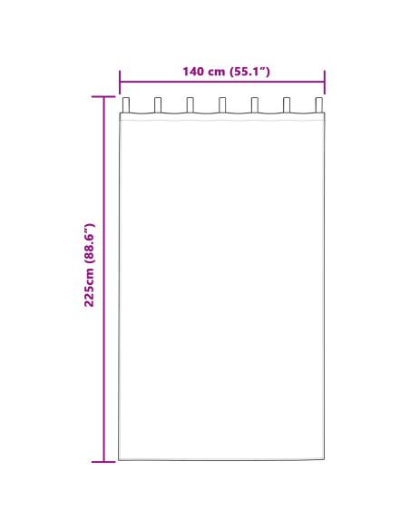 Tende oscuranti 2 pcs Antracite 225 x 140 cm Poliestere