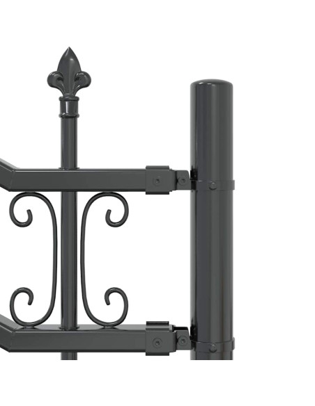 Recinzione da giardino Grigio 115 cm