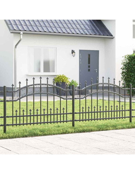 Recinzione da giardino Grigio 115 cm