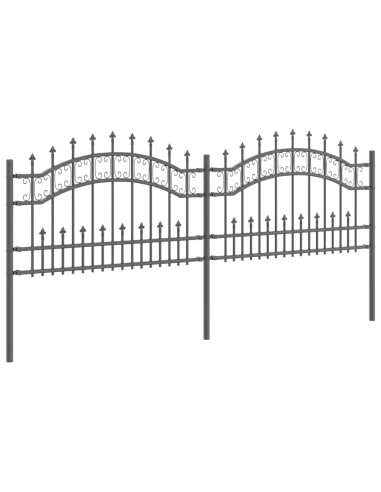 Recinzione per Giardino Grigio 240 x 118 cm