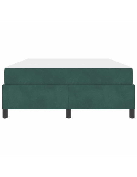 Struttura del letto Verde scuro e bianco 140 x 200 cm Velluto