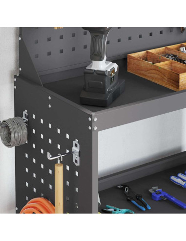 Carrello per Attrezzi con lo scaffale Nero 65 x 35 x 111 cm