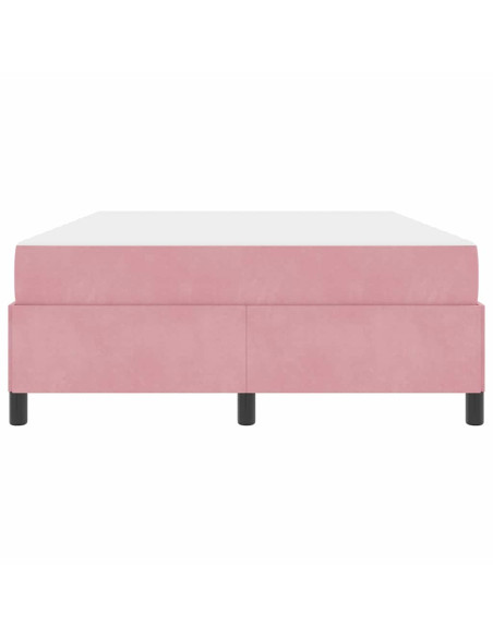 Struttura del letto con materasso Rosa 140 x 200 cm Tessuto