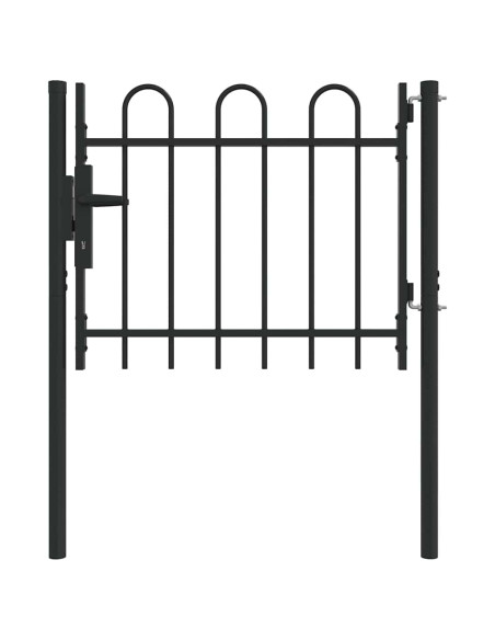 Cancello per recinzione con blocco Grigio 103 x 250 cm