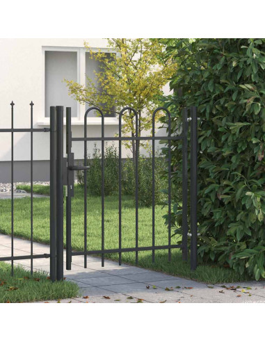 Cancello per recinzione con blocco Grigio 103 x 150 cm