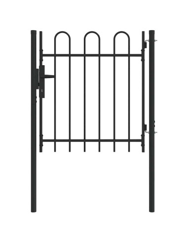 Cancello per recinzione con blocco Grigio 103 x 150 cm