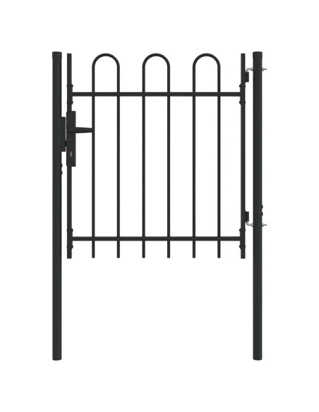 Cancello per recinzione con blocco Grigio 103 x 150 cm