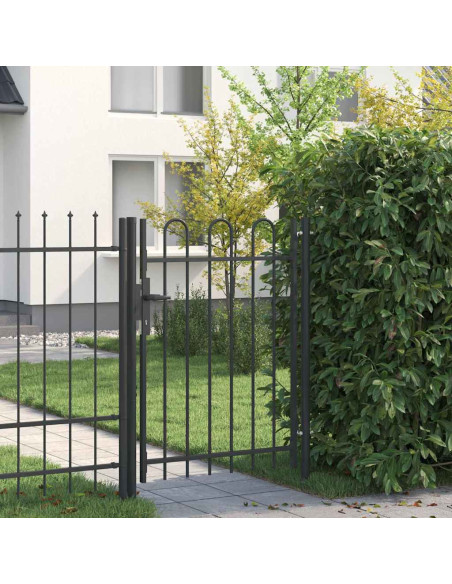 Cancello per recinzione con blocco Grigio 103 x 175 cm