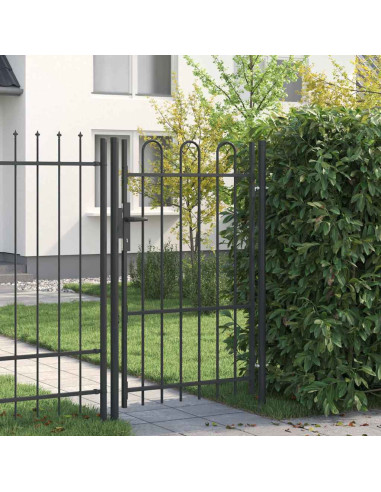 Cancello per recinzione con blocco Grigio 103 x 200 cm