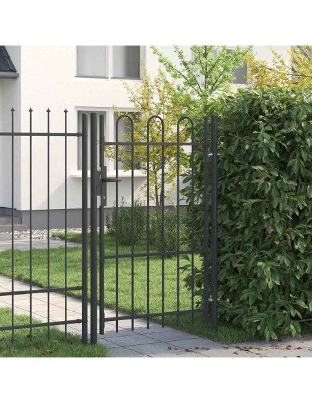 Cancello per recinzione con blocco Grigio 103 x 200 cm