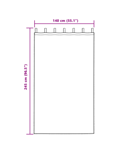 Tende Blackout con Anelli 2 pcs Terracotta 245 x 140 cm