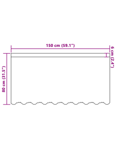 Tenda in Pizzo con tende Floreale Bianco 80 x 150 cm Poliestere