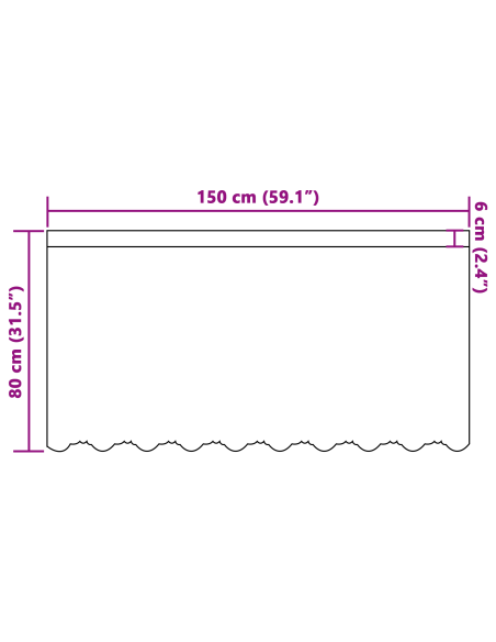 Tenda in Pizzo con tende Floreale Bianco 80 x 150 cm Poliestere