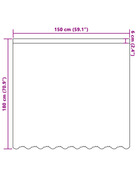 Tenda in Pizzo con tende Bianco 180 x 150 cm Poliestere