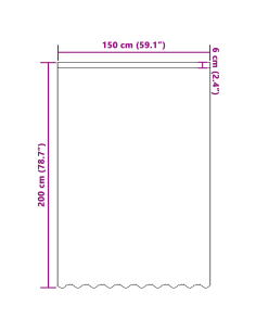 Tenda in Pizzo con tende Bianco 200 x 150 cm Poliestere