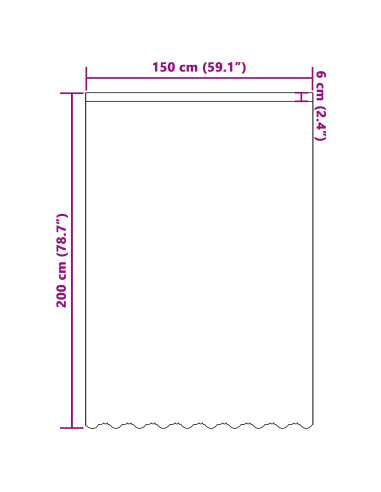 Tenda in Pizzo con tende Bianco 200 x 150 cm Poliestere