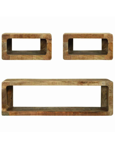 Set mobile TV 3 pcs Marrone Legno massello di mango