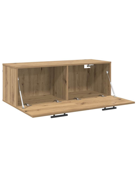 Armadietto a muro rovere artigianale 100 x 36.5 x 35 cm